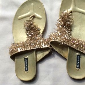 Alex Marie gold beaded sandal size 61/2